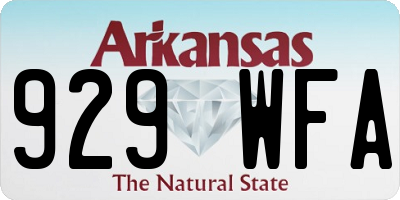 AR license plate 929WFA