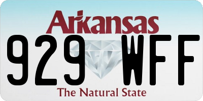 AR license plate 929WFF