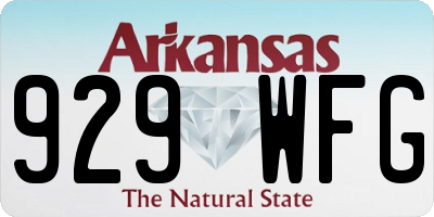 AR license plate 929WFG