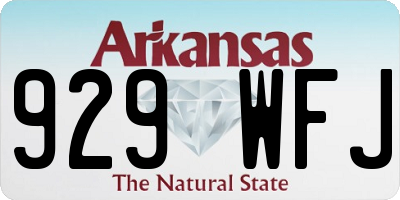 AR license plate 929WFJ