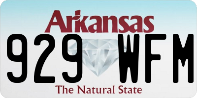 AR license plate 929WFM