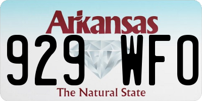 AR license plate 929WFO