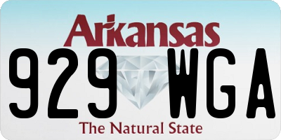 AR license plate 929WGA