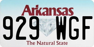 AR license plate 929WGF