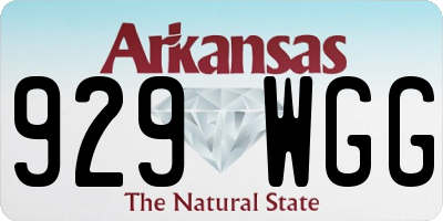 AR license plate 929WGG