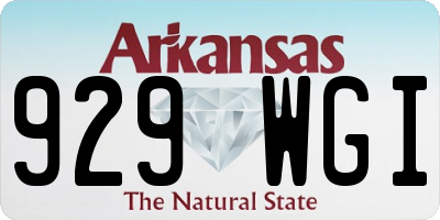 AR license plate 929WGI