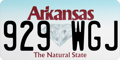 AR license plate 929WGJ