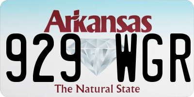 AR license plate 929WGR