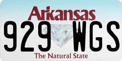 AR license plate 929WGS