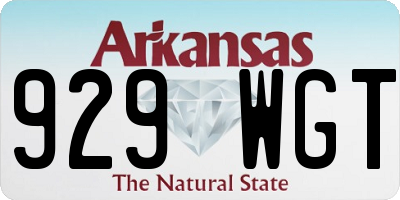 AR license plate 929WGT