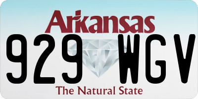 AR license plate 929WGV