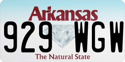 AR license plate 929WGW
