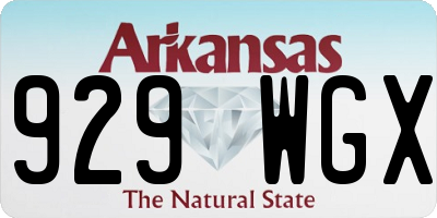 AR license plate 929WGX