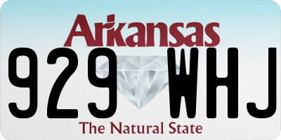 AR license plate 929WHJ
