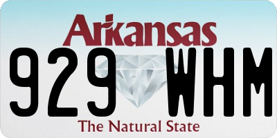 AR license plate 929WHM