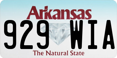 AR license plate 929WIA