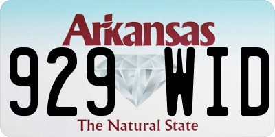 AR license plate 929WID