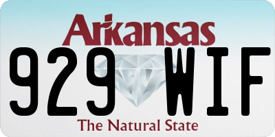 AR license plate 929WIF