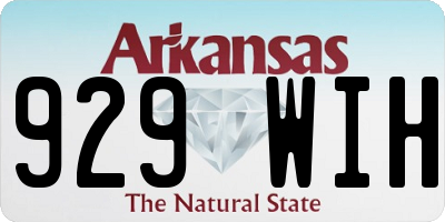 AR license plate 929WIH