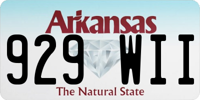 AR license plate 929WII