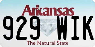 AR license plate 929WIK