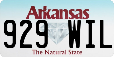 AR license plate 929WIL