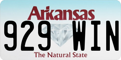 AR license plate 929WIN
