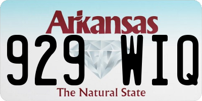 AR license plate 929WIQ