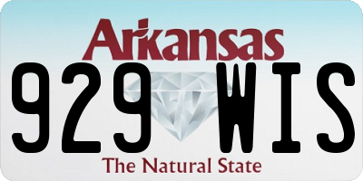 AR license plate 929WIS