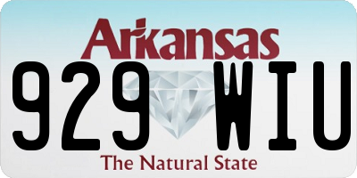 AR license plate 929WIU