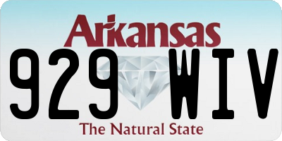AR license plate 929WIV