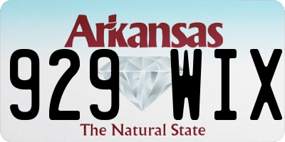 AR license plate 929WIX