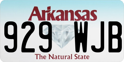 AR license plate 929WJB