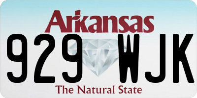 AR license plate 929WJK