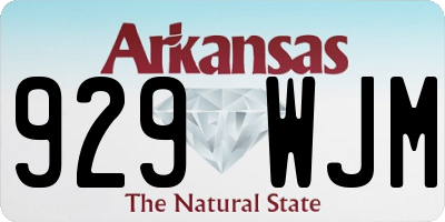 AR license plate 929WJM
