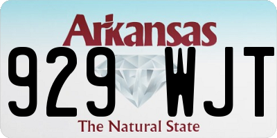 AR license plate 929WJT