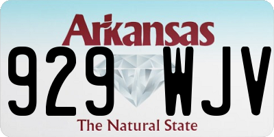 AR license plate 929WJV