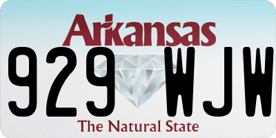 AR license plate 929WJW