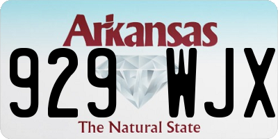 AR license plate 929WJX
