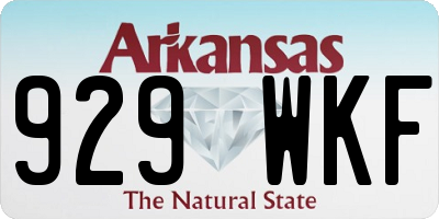 AR license plate 929WKF