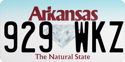 AR license plate 929WKZ