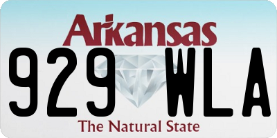 AR license plate 929WLA