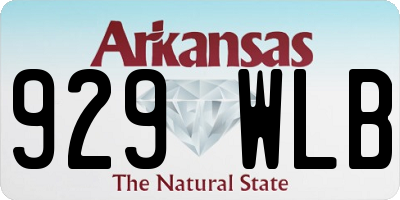 AR license plate 929WLB
