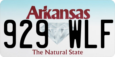 AR license plate 929WLF