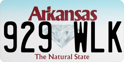 AR license plate 929WLK