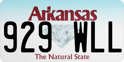AR license plate 929WLL