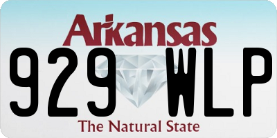 AR license plate 929WLP