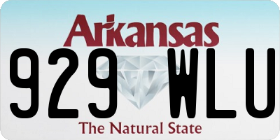 AR license plate 929WLU