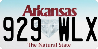 AR license plate 929WLX