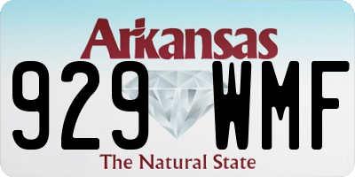 AR license plate 929WMF